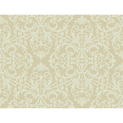 York PS3873 Beige Book Open Damask Wallpaper
