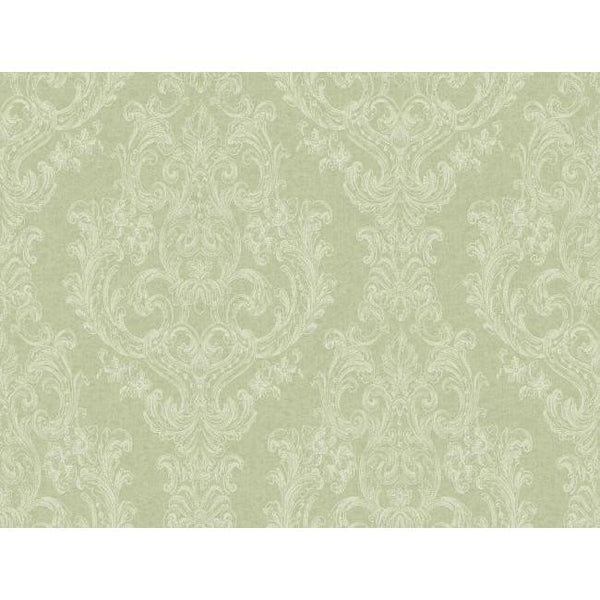York PS3880 Green Book Detailed Damask Wallpaper