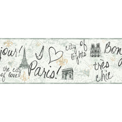 York Wallpaper PW3901B Border Portfolio II Paris Border