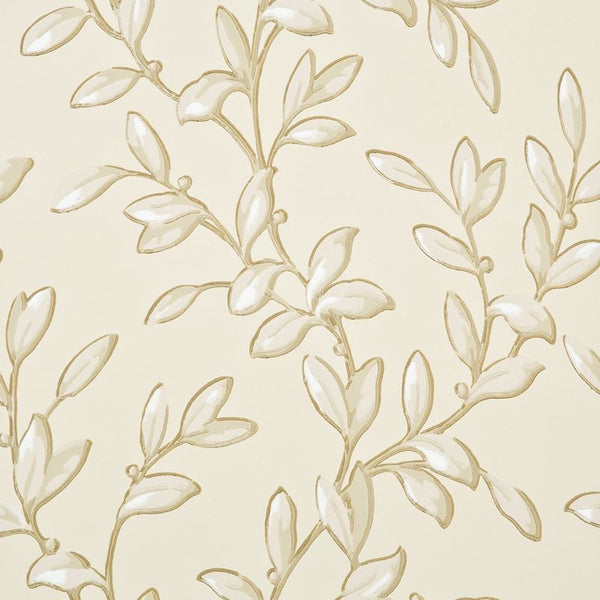 Baker Lifestyle Wallpaper PW78002.4 Tintinhull Leaf Linen/Ivory