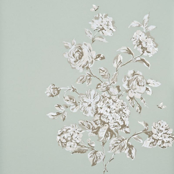 Baker Lifestyle Wallpaper PW78003.5 Mottisfont Aqua/Silver