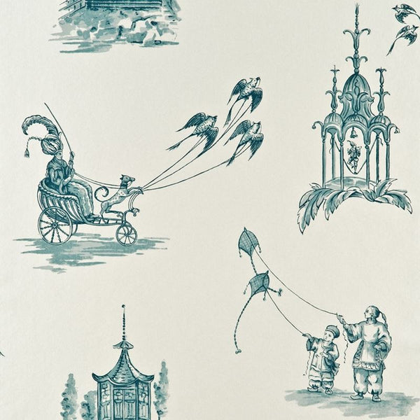 Baker Lifestyle Wallpaper PW78005.1 Chillingham Silver/Aqua