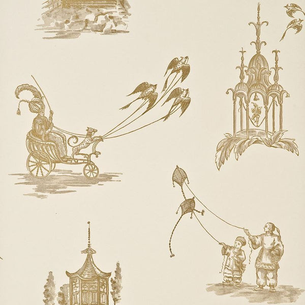 Baker Lifestyle Wallpaper PW78005.6 Chillingham Ivory/Bronze