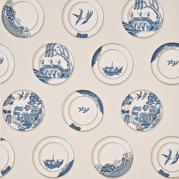 Baker Lifestyle Wallpaper PW78008.4 Porcelain Blue