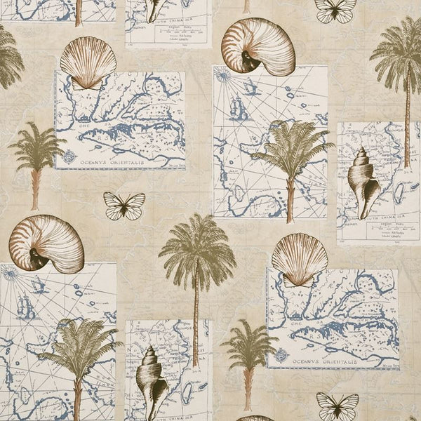 Baker Lifestyle Wallpaper PW78010.4 Plant Seeker Blue/Coral