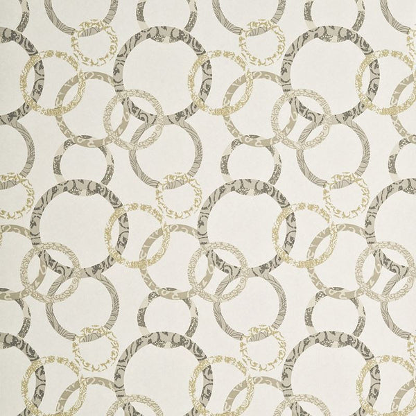 Baker Lifestyle Wallpaper PW78019.1 Roundel Ivory/Stone
