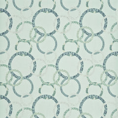 Baker Lifestyle Wallpaper PW78019.5 Roundel Aqua/Teal/Silver