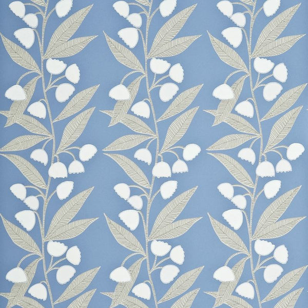 Baker Lifestyle Wallpaper PW78020.6 Bell Flower Blue/Stone