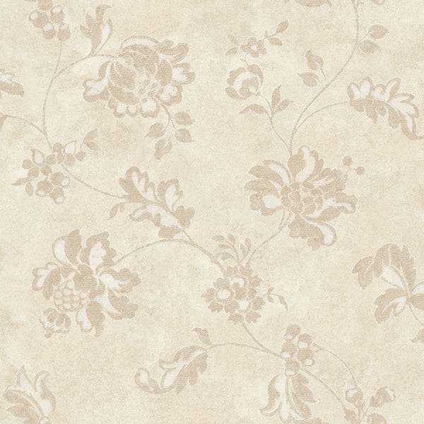 York RE9057 Vintage Patina Damask Document Wallpaper