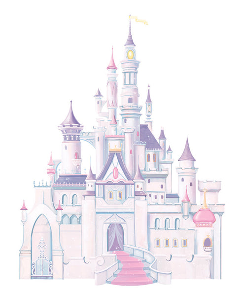 York Wallpaper RMK1546GMDK Disney Princess - Castle Applique