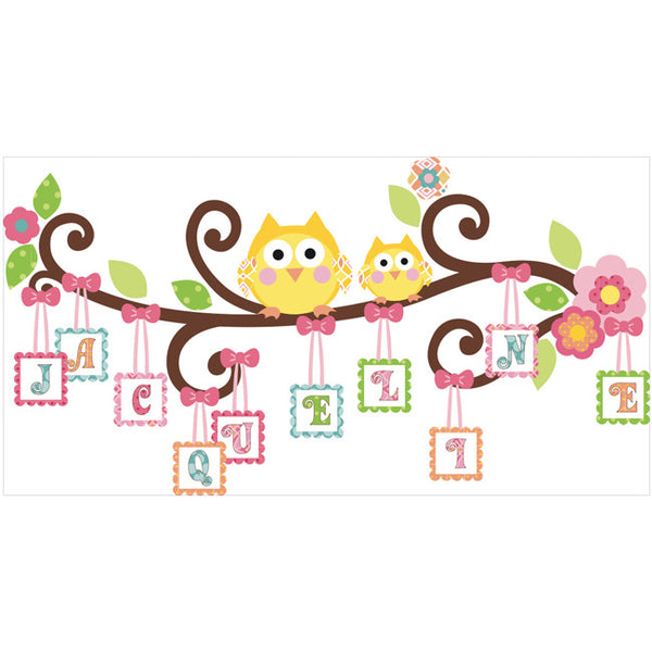 York Wallpaper RMK2079GM Cool Kids Happi Letter Branch Giant Mural