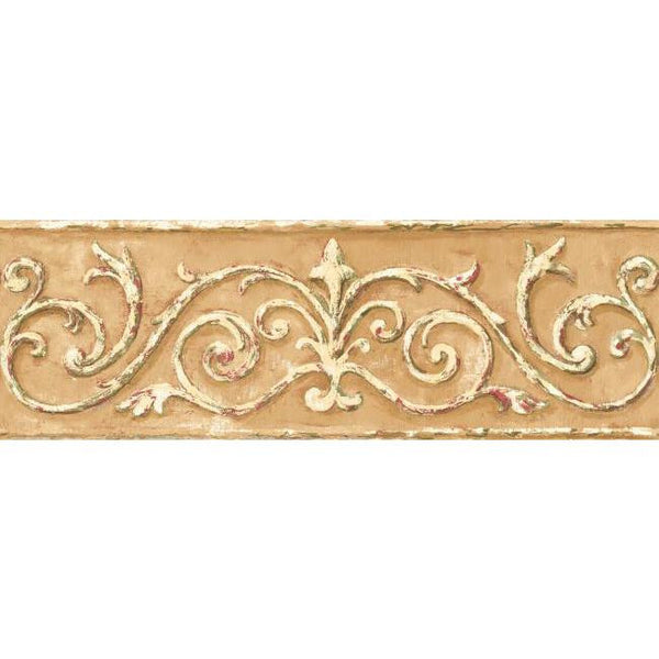 York Wallpaper SM8478BD Border Book Arch Scroll Border