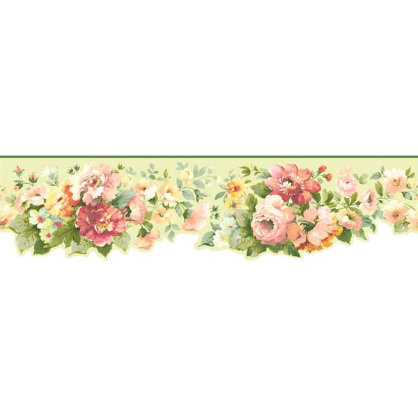 York Wallpaper SM8564B Border Book Document Floral Border