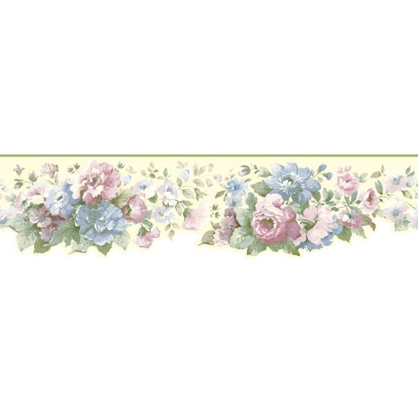 York Wallpaper SM8565B Border Book Document Floral Border