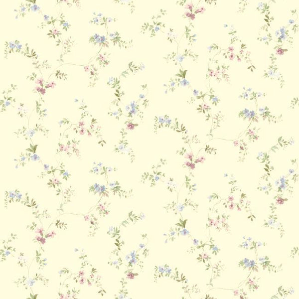 York SM8581 Blue Book Document Vine Wallpaper