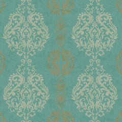 York WB5432 Botanical Fantasy Damask Stripe Wallpaper