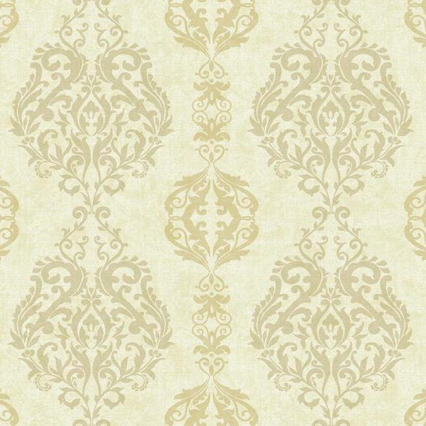 York WB5434 Botanical Fantasy Damask Stripe Wallpaper