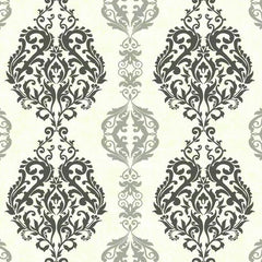 York WB5438 Botanical Fantasy Damask Stripe Wallpaper