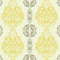 York WB5442 Botanical Fantasy Damask Stripe Wallpaper