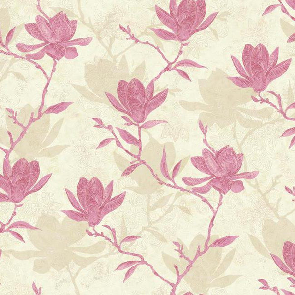 York WB5455 Botanical Fantasy Magnolia Silhouette Wallpaper