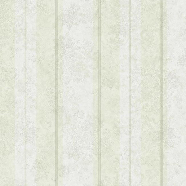York WB5465 Botanical Fantasy Magnolia Silhouette Stripe Wallpaper
