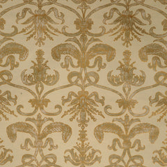 Scalamandre Wallpaper WP81089A-007 Madrid Ivory & Gold On Beige