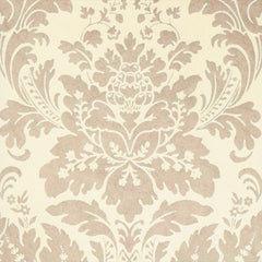 Scalamandre Wallpaper WP81305MM-006 Locksley Damask Blanc De Blanc