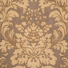 Scalamandre Wallpaper WP81305MM-008 Locksley Damask Taupe On Elephant