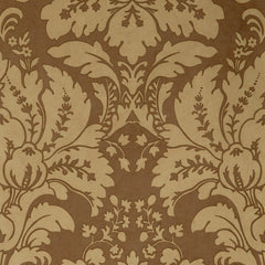 Scalamandre Wallpaper WP81305MM-013 Locksley Damask Puce On Taupe