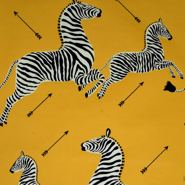 Scalamandre Wallpaper WP81388M-006 Zebras Yellow