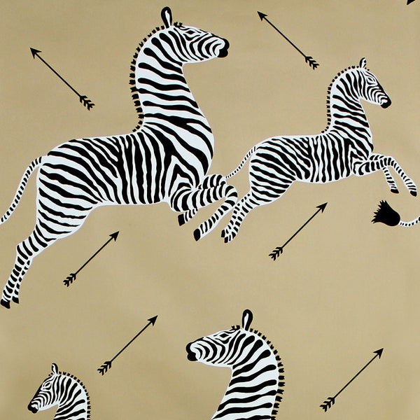 Scalamandre Wallpaper WP81388M-011 Zebras Gold