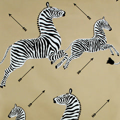 Scalamandre Wallpaper WP81388M-011 Zebras Gold