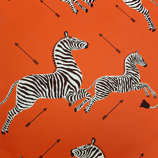 Scalamandre Wallpaper WP81388M-012 Zebras Orange