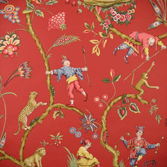 Scalamandre Wallpaper WP81547-002 Chinoise Exotique Tomato