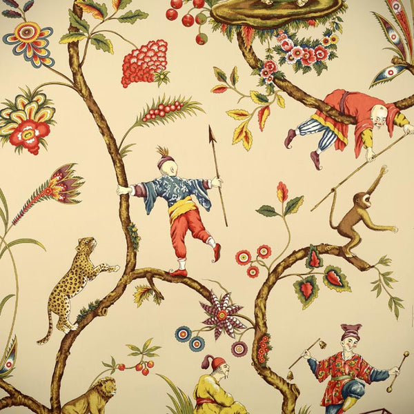 Scalamandre Wallpaper WP81547-005 Chinoise Exotique Ecru
