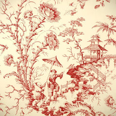 Scalamandre Wallpaper WP81561-001 Pillement Toile Claret