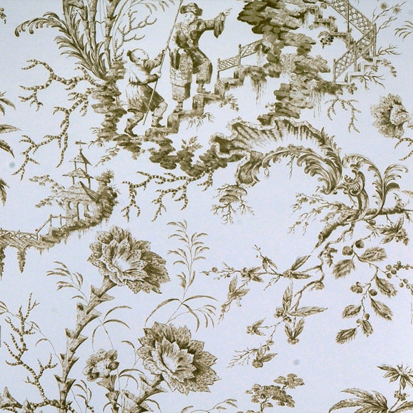 Scalamandre Wallpaper WP81561-006 Pillement Toile Beige