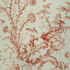 Scalamandre Wallpaper WP81561-008 Pillement Toile Coral