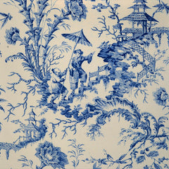 Scalamandre Wallpaper WP81561-011 Pillement Toile China Blue