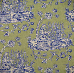Scalamandre Wallpaper WP81568-005 Winegrowers Blue On Grass