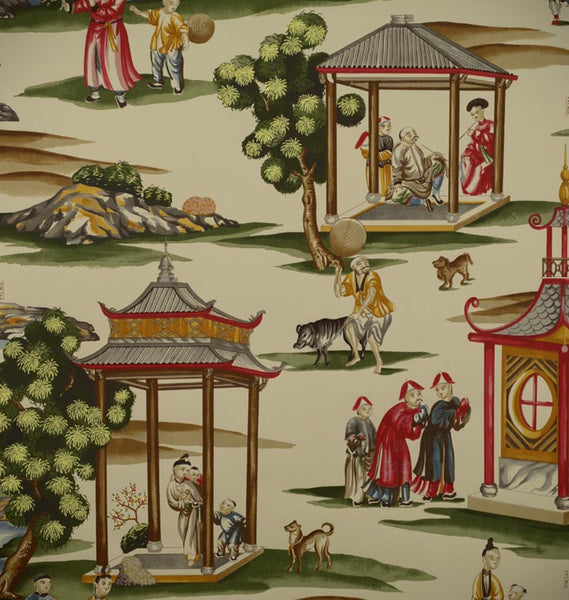 Scalamandre Wallpaper WP81584A-002 Shanghai Multi On Tea Stain