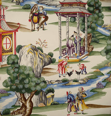 Scalamandre Wallpaper WP81584B-001 Shanghai Multi On Cream