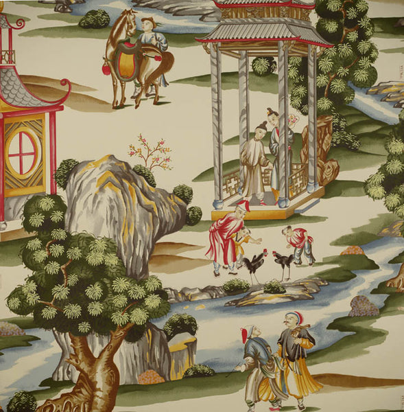 Scalamandre Wallpaper WP81584B-002 Shanghai Multi On Tea Stain
