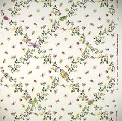 Scalamandre Wallpaper WP81595-005 Jour De Juin Pastels On White