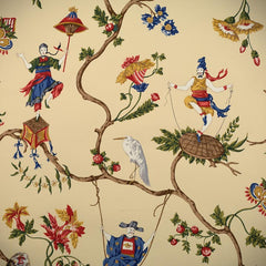 Scalamandre Wallpaper WP81605-001 Ming Circus Multi On Beige