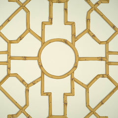 Scalamandre Wallpaper WP81630-005 Baldwin Bamboo Rattan & Brown On Off White