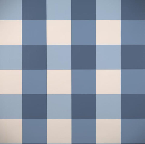 Scalamandre Wallpaper WP88203-006 Gertrude's Plaid Dark Blue Plaid