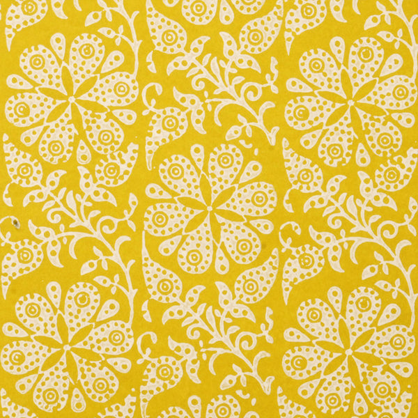 Scalamandre Wallpaper WP88278-001 Shalimar Ivory On Citron