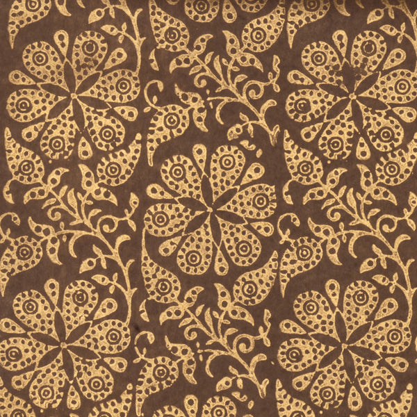 Scalamandre Wallpaper WP88278-005 Shalimar Gold On Chocolate