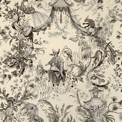 Scalamandre Wallpaper WP88286-001 Petite Chinois Graphite